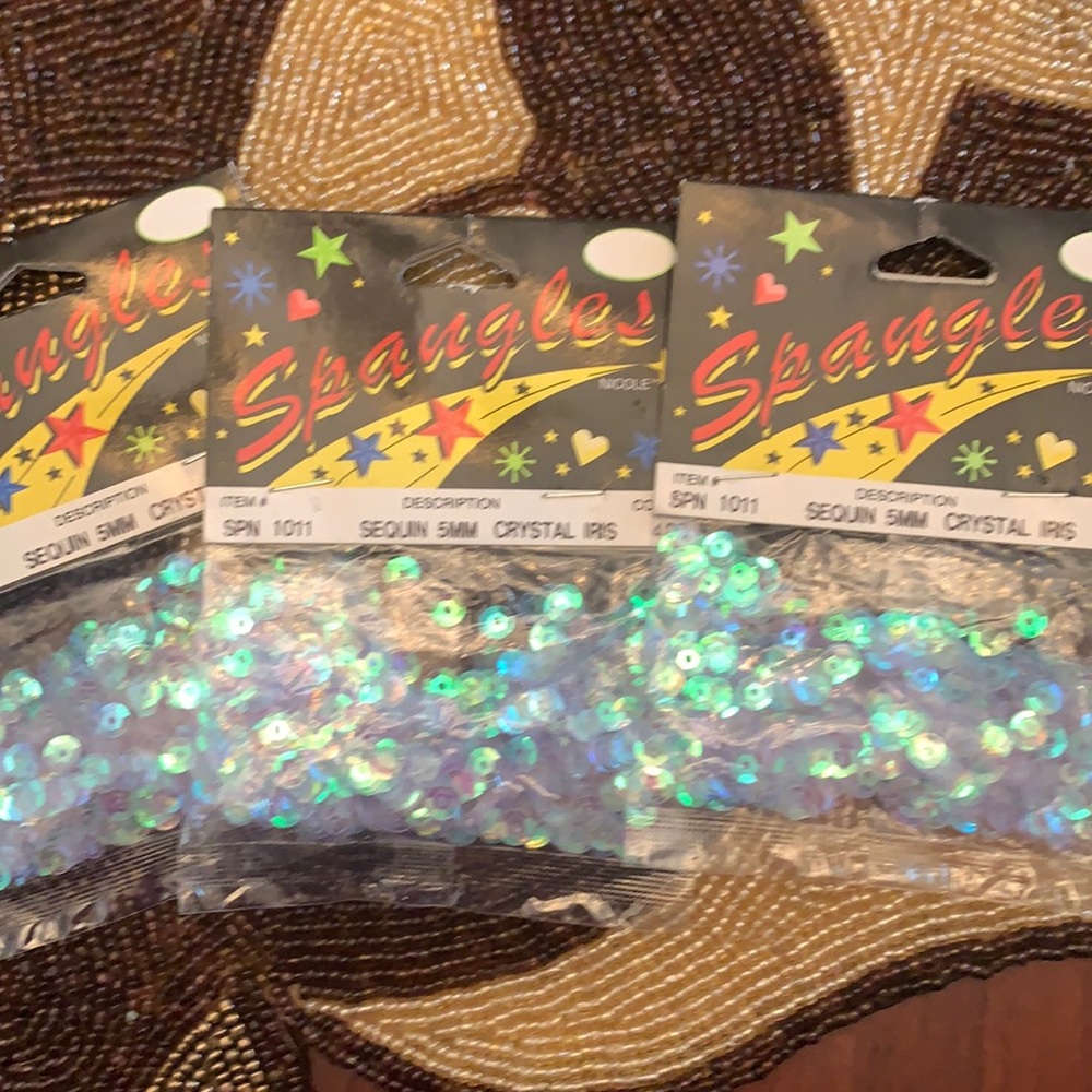 3 bags crystal iris  sequin